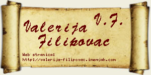 Valerija Filipovac vizit kartica